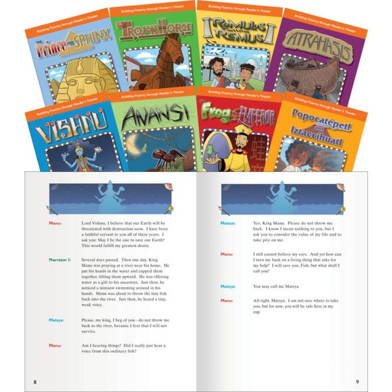 Teacher Created Materials Reader's Theater: World Myths Set, Grades 3 to 5, Set of 8