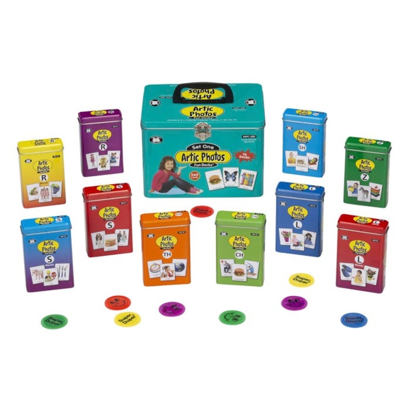 Super Duper Articulation Photos Fun Decks, Set 1 for S, R, L, Z, SH, CH, and TH