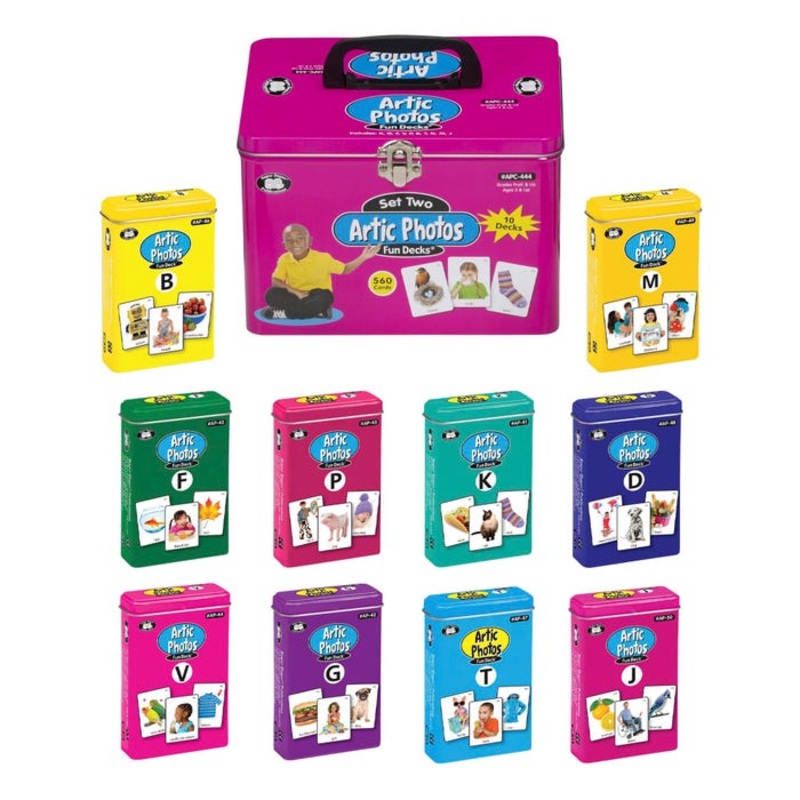 Super Duper Articulation Photos Fun Decks, Set 2 for K, G, F, V, P, B, T, D, M, and J