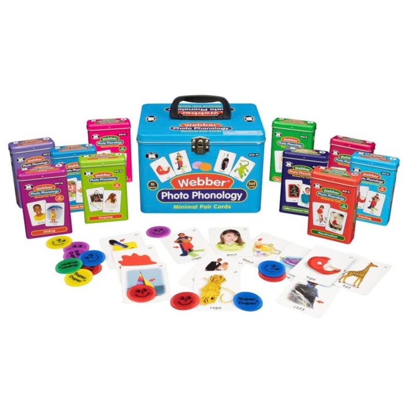 Super Duper Photo Phonology Minimal Pairs Cards Combo, 10 Decks