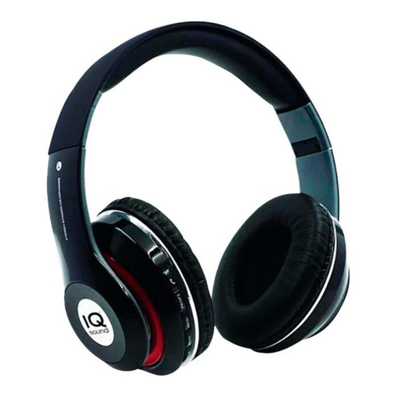 Supersonic iQSound Wireless Bluetooth Folding Headphones IQ-130BT, Black