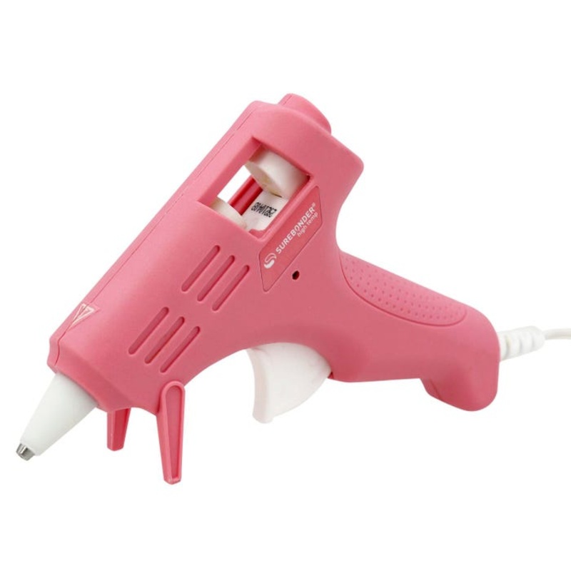 Surebonder Bold Color High Temperature Mini Hot Glue Gun, 10 Watt, Rose
