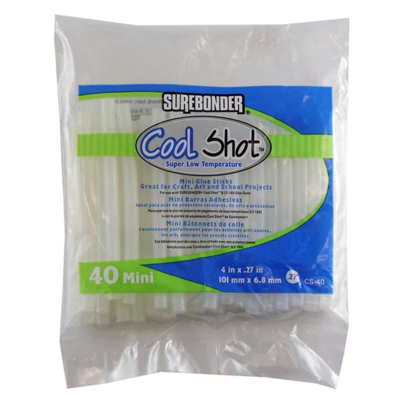 Surebonder Cool Shot Glue Sticks, 4 Inches, Pack of 40