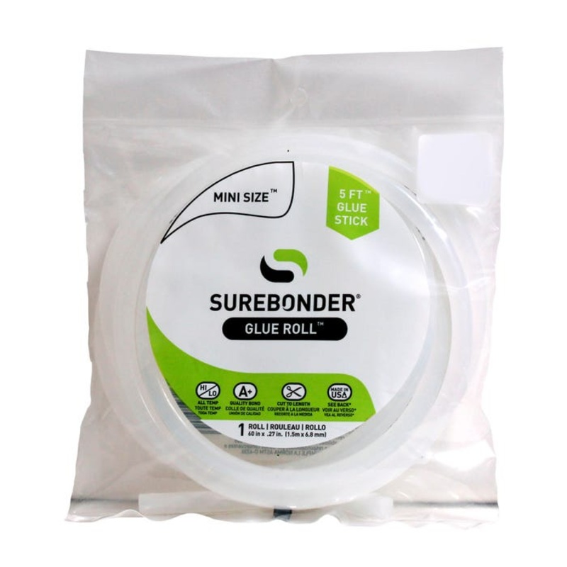 Surebonder Mini Hot Glue Roll, Clear, 60 Inches