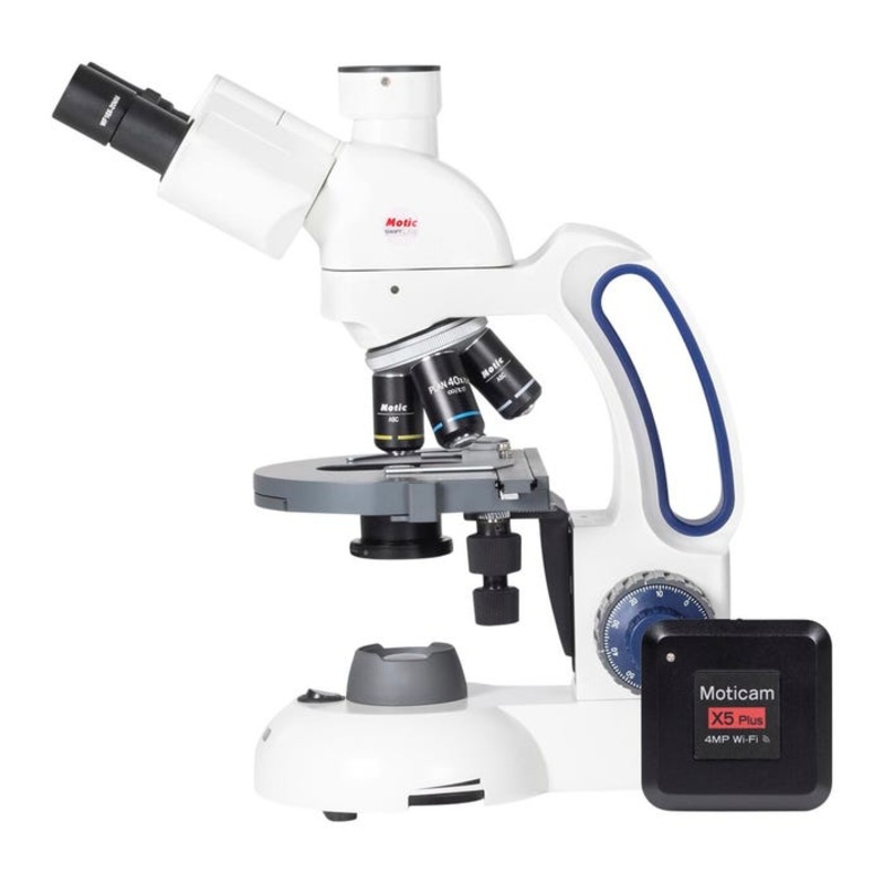Swift Optical M3802CT-3-WF5 Trinocular Cordless LED Microscope with WiFi Camera