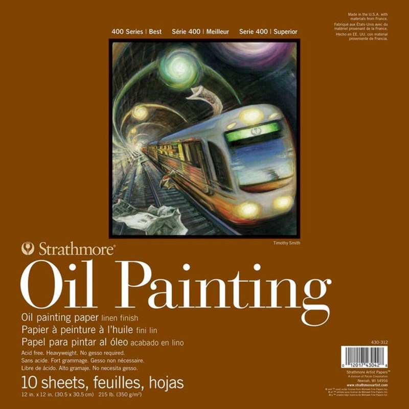 Strathmore 400 Series Oil Painting Pad, 12 x 12 Inches, 215 lb, 10 Sheets