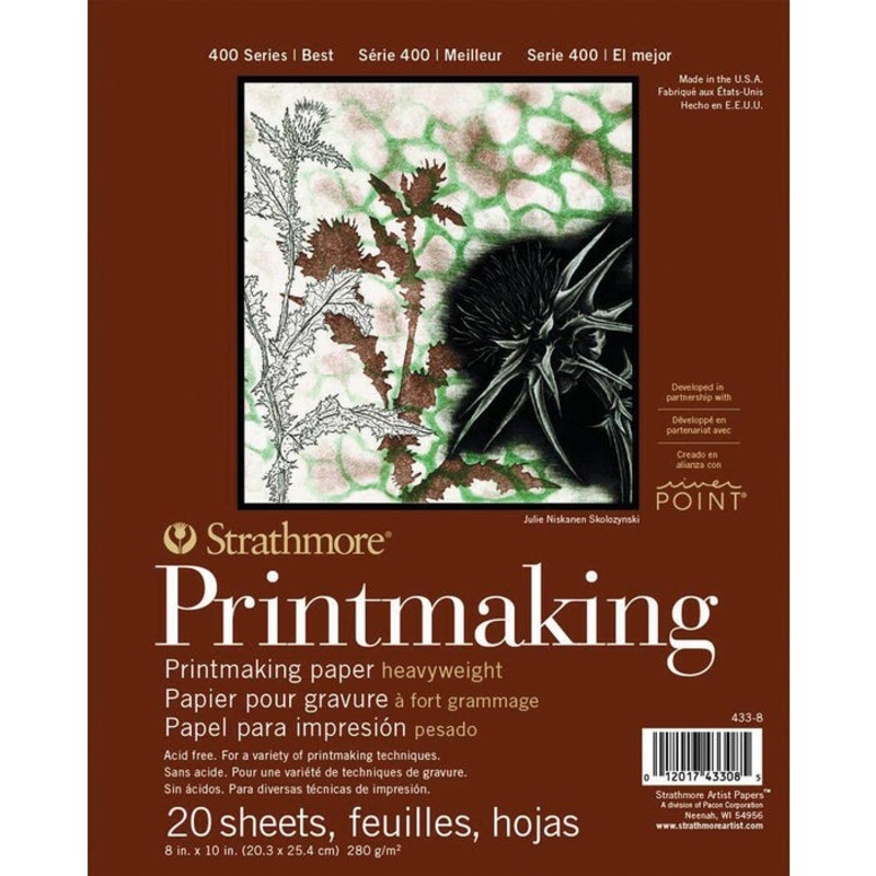 Strathmore 400 Series Printmaking Paper Pad, 8 x 10 Inches, 20 Sheets
