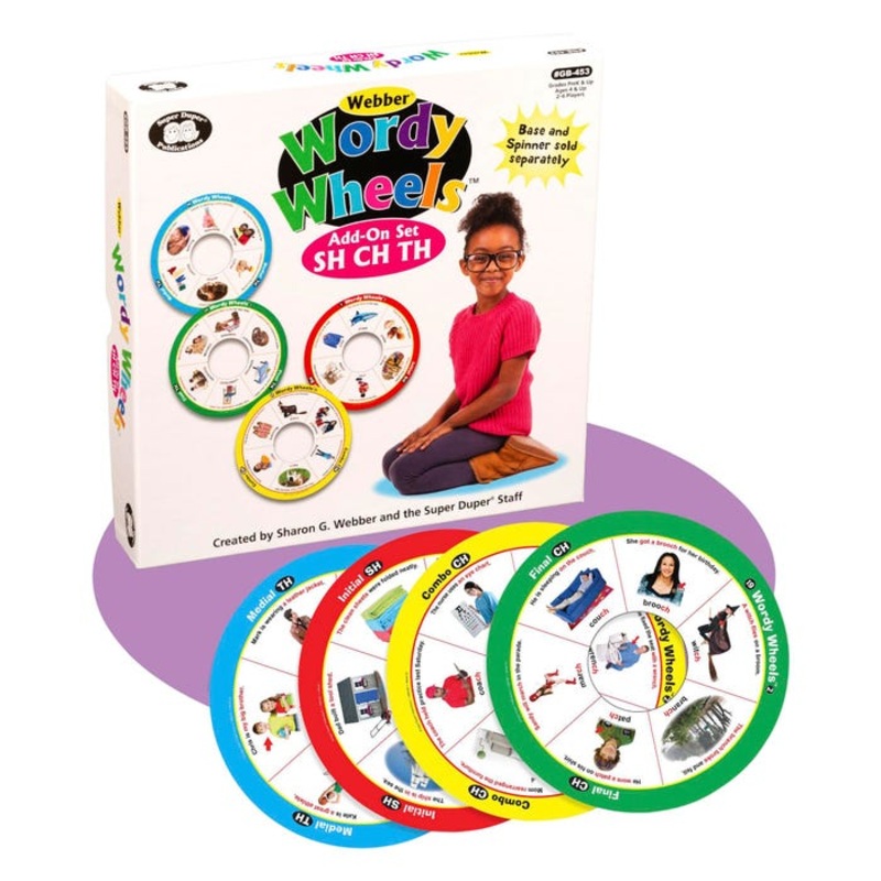 Super Duper Wordy Wheels Game, Add-on Set for SH, CH, and TH