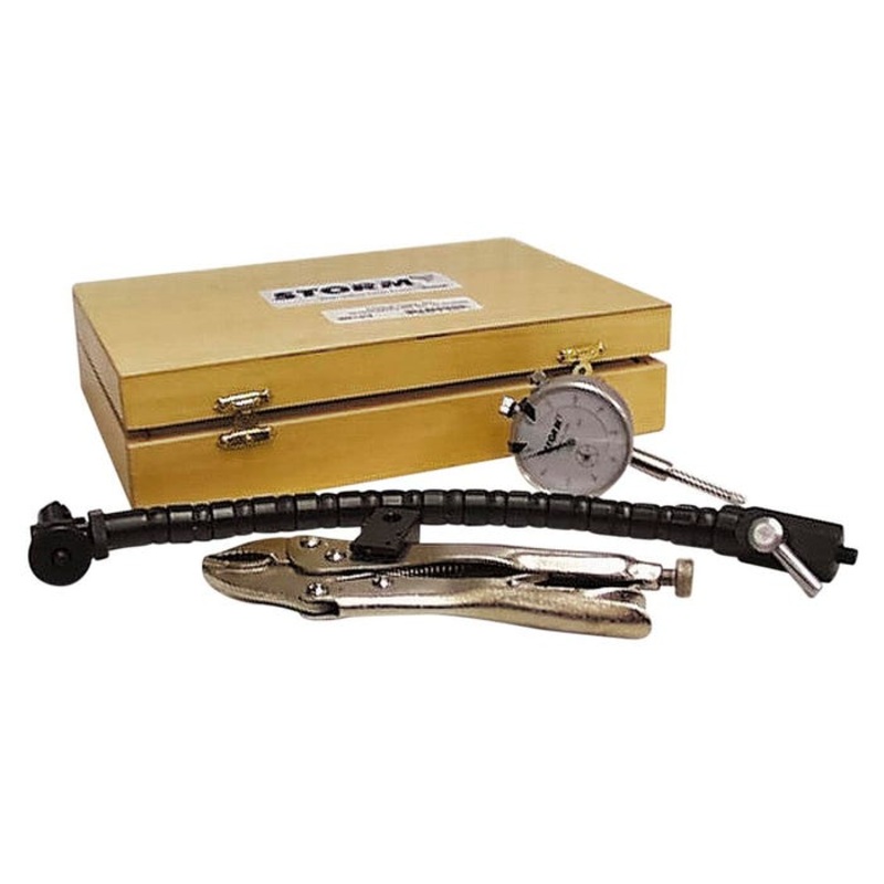 Central Storm Dial Indicator Set with Locking Pliers and Flex-Arm, 0 – 1 in, 0.001 in Graduation