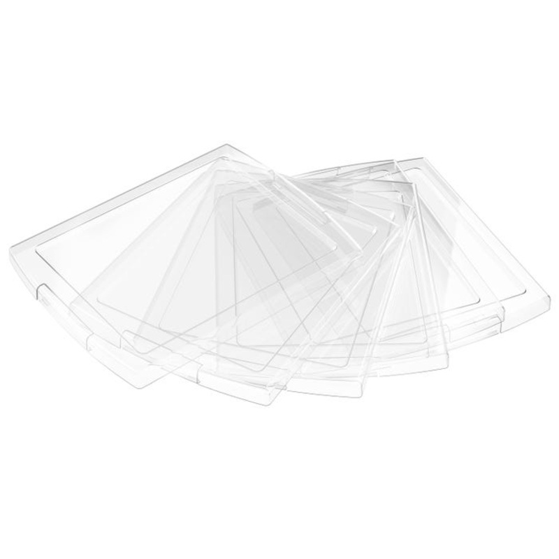 Storex 4 Gallon Storage Bin Lid, 13-5/8 x 11-1/4 x 1-1/2 Inches, Translucent, Pack of 6