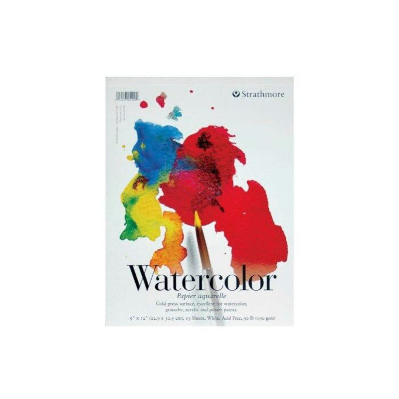Strathmore 200 Series Watercolor Pad, 9 x 12 Inches, 90 lb, 15 Sheets