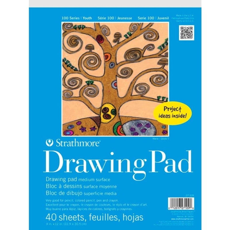 Strathmore Kids Drawing Pad, 9 x 12 Inches, 40 Sheets