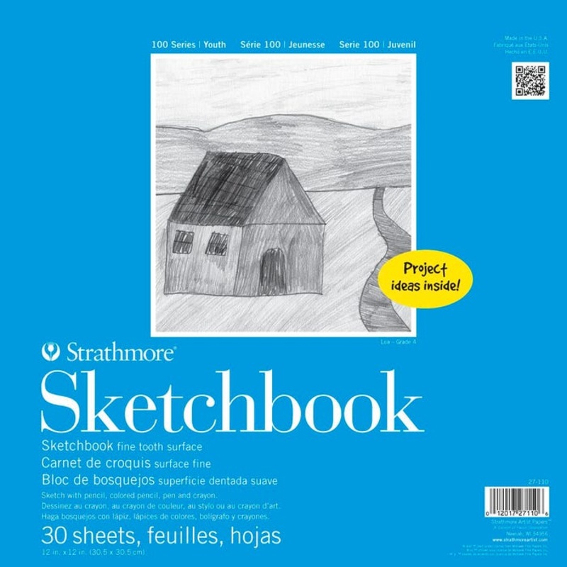 Strathmore Kids Sketchbook, 12 x 12 Inches, 30 Sheets