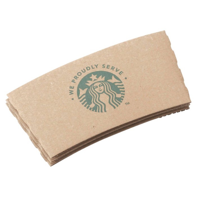 Starbucks We Proudly Serve Hot Cup Sleeve, 12 – 20 oz, Fiber, Brown, Case of 1360