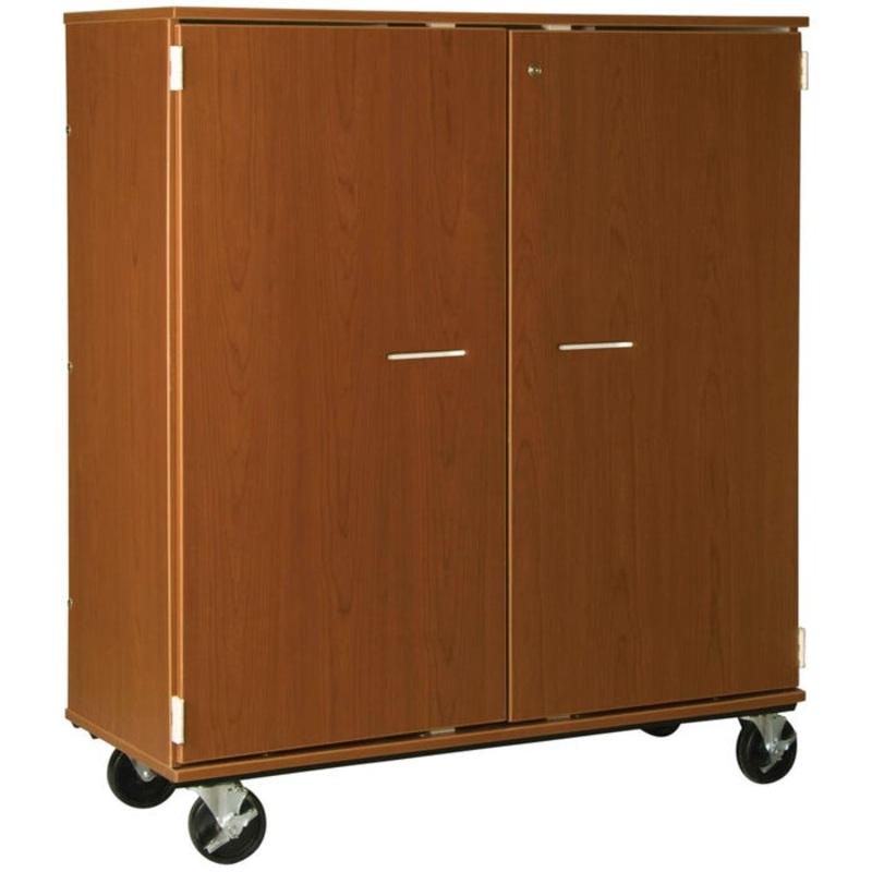 Stevens I.D. Systems 75 Compartment Mobile Folio Cabinet, Solid Doors, 48 x 20 x 55 Inches