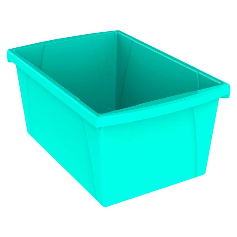 Storex Classroom Storage Bin, 5-1/2 Gallon, Teal