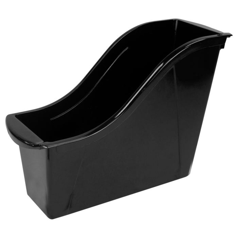 Storex Interlocking Book Bin, Small, 11-3/4 x 4-1/2 x 8-1/2 Inches, Black