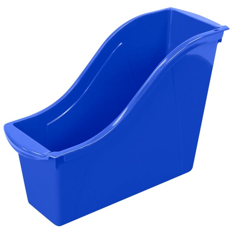Storex Interlocking Book Bin, Small, 11-3/4 x 4-1/2 x 8-1/2 Inches, Blue
