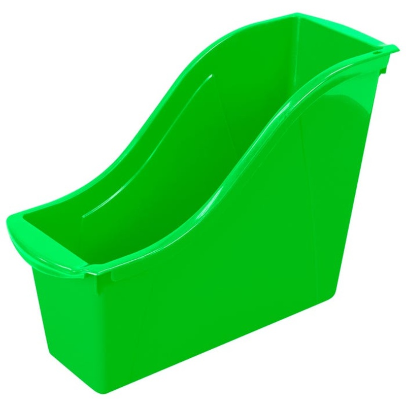 Storex Interlocking Book Bin, Small, 11-3/4 x 4-1/2 x 8-1/2 Inches, Green, Pack of 6