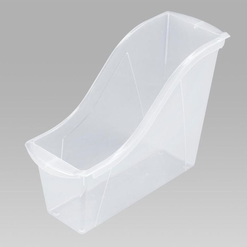 Storex Interlocking Book Bin, Small, 11-3/4 x 4-1/2 x 8-1/2 Inches, Translucent