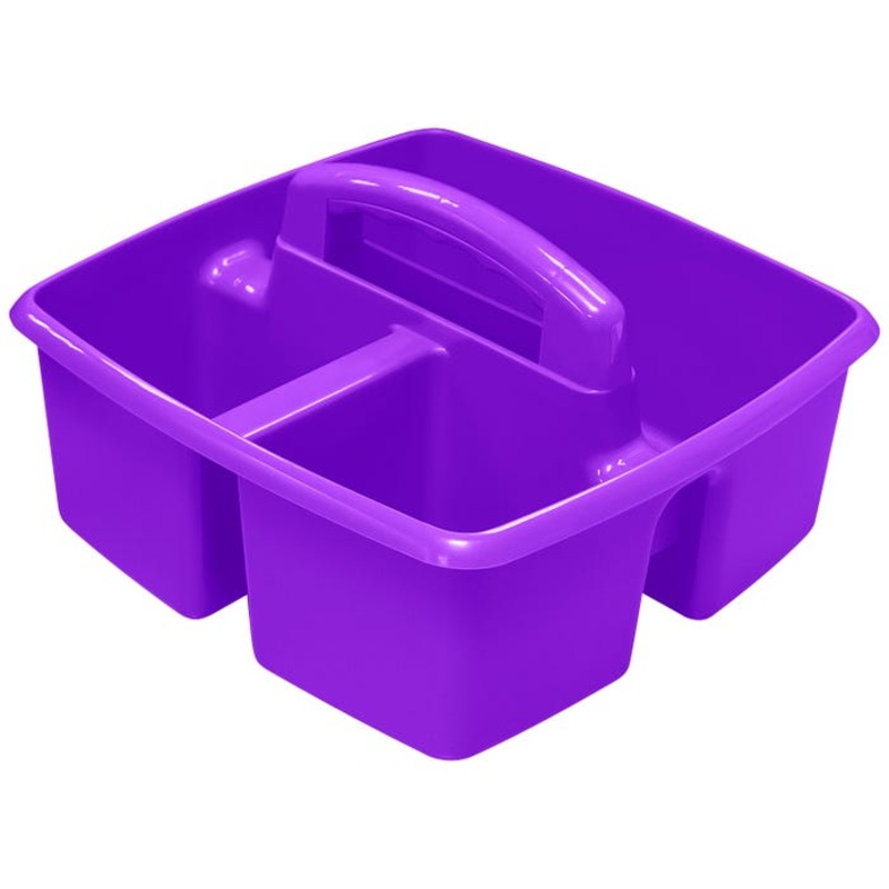 Storex Small Caddy, 9-1/4 x 9-1/4 x 5-1/4 Inches, Purple, Pack of 6