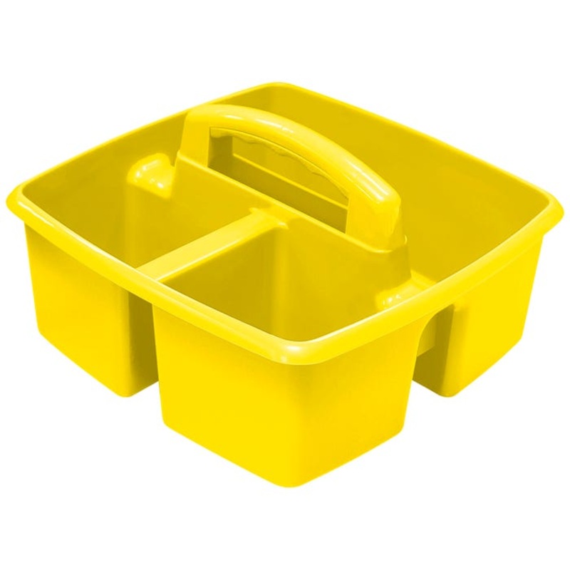 Storex Small Caddy, 9-1/4 x 9-1/4 x 5-1/4 Inches, Yellow, Pack of 6