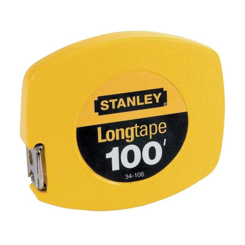 Stanley 12-Point Steel Long Tape, 50 ft L X 3/8 in W, Red Print