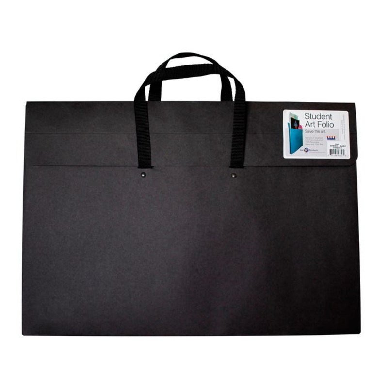 Star Products Student Art Folios with Handles, Black, 23 x 31 x 2 Inches