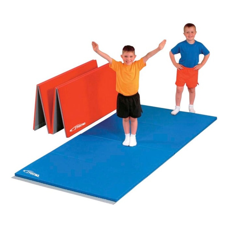 Sportime Folding Panel Mat, 1-1/2 Inch Thick, 4 Sided Hook and Loop
