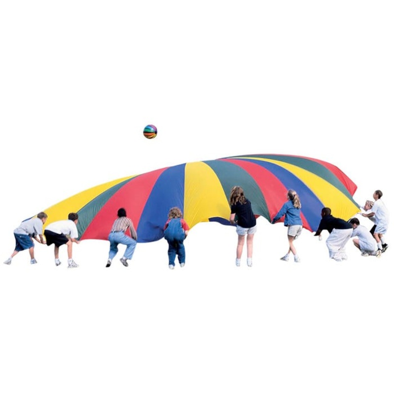 Sportime GripStarChute Parachute with 36 Handles, 35 Feet, Multiple Colors