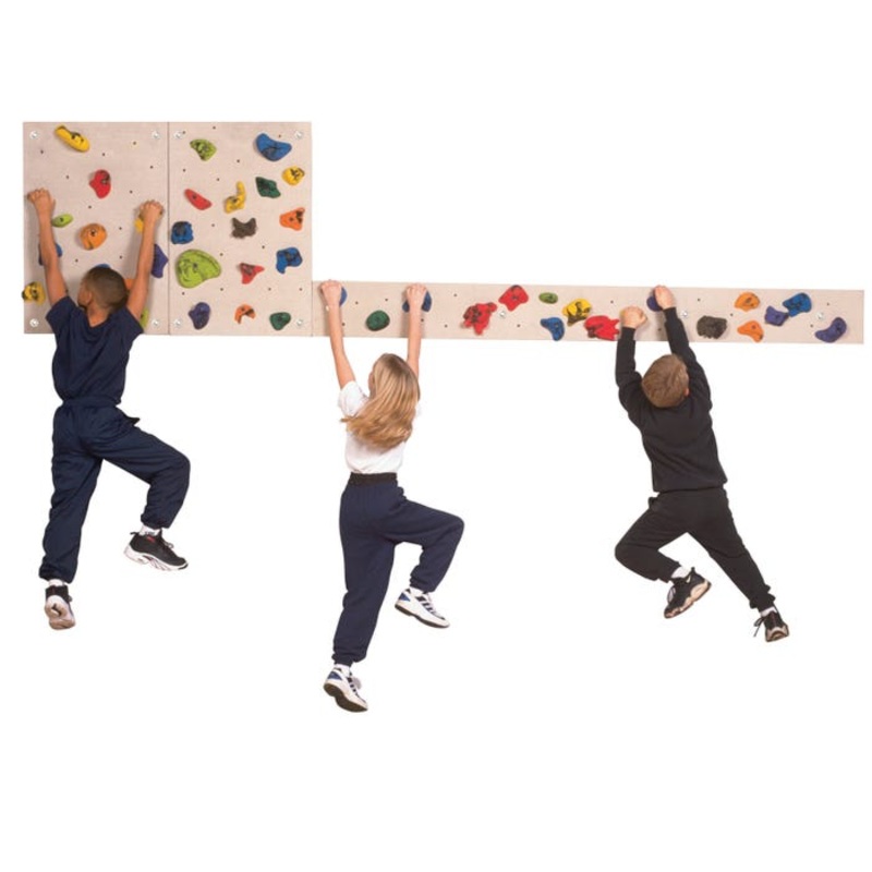 Sportime Vertical Climbing Bouldering Board, 2 x 3 Feet, 15 Handhold Grips