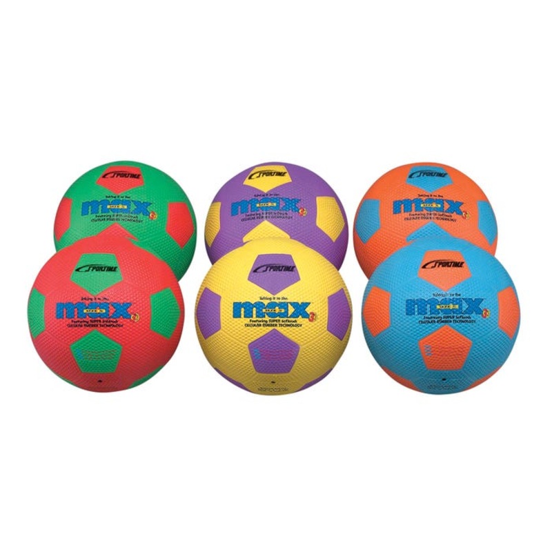 Sportime Max Size 4 Soccer Balls, Set of 6