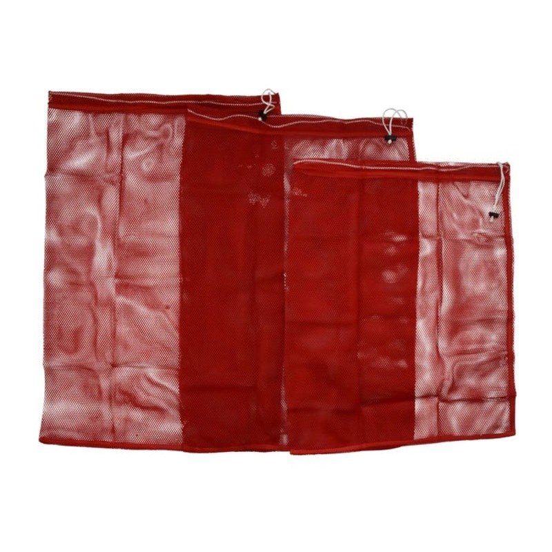 Sportime Heavy-Duty Mesh Storage Bag, 24 x 34 Inches, Red