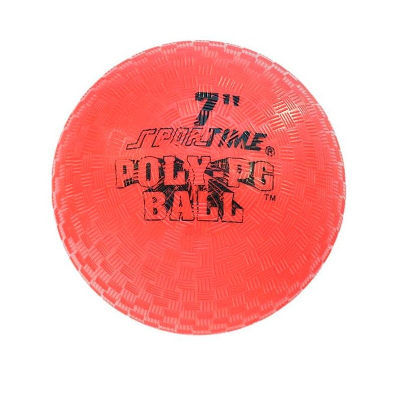 Sportime Poly Playground Ball, 7 Inches, Red