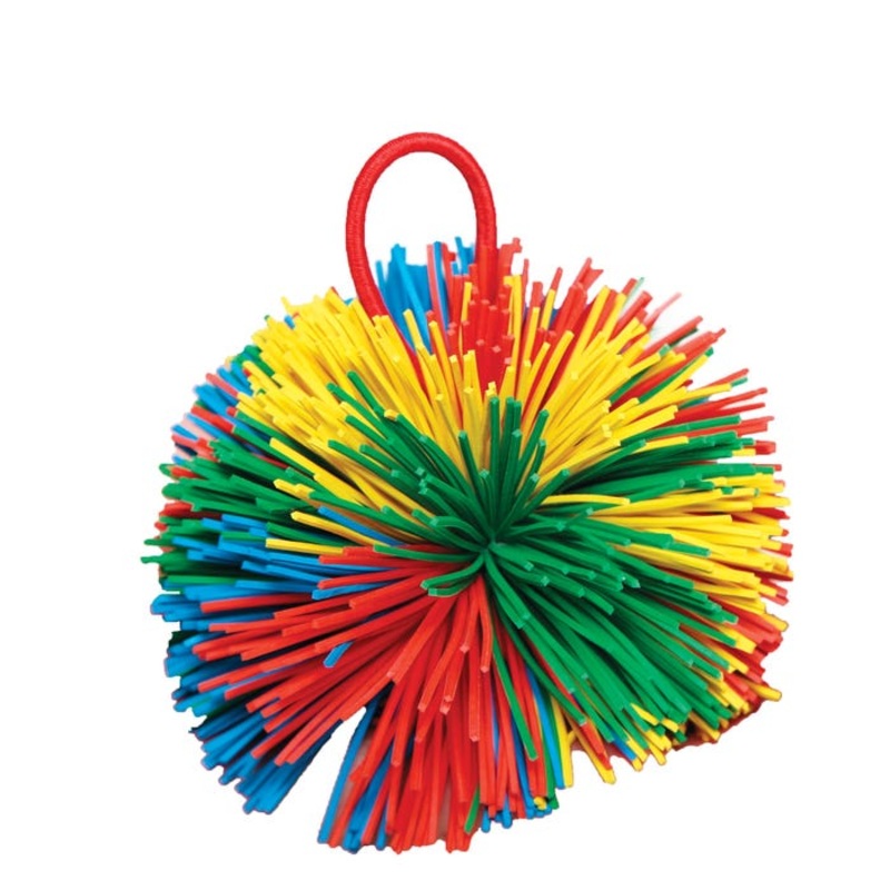 Sportime Rub-R-String Ball, 3-1/2 Inches, Multicolored