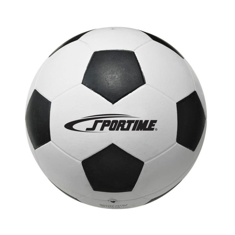 Sportime Size 4 Soccer Ball, Black/White