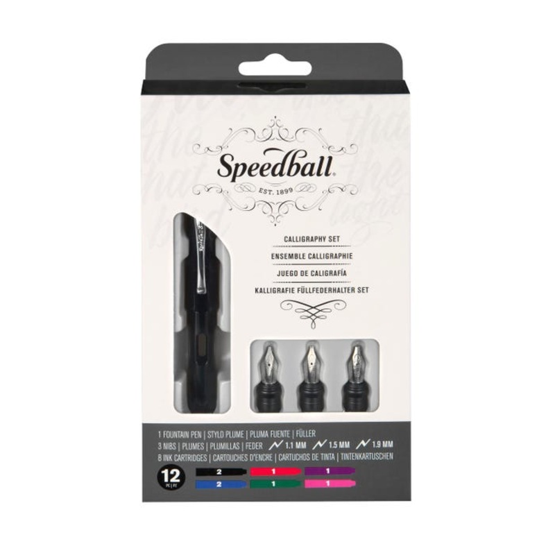 Speedball Calligraphy Fountain Pen Set of 12