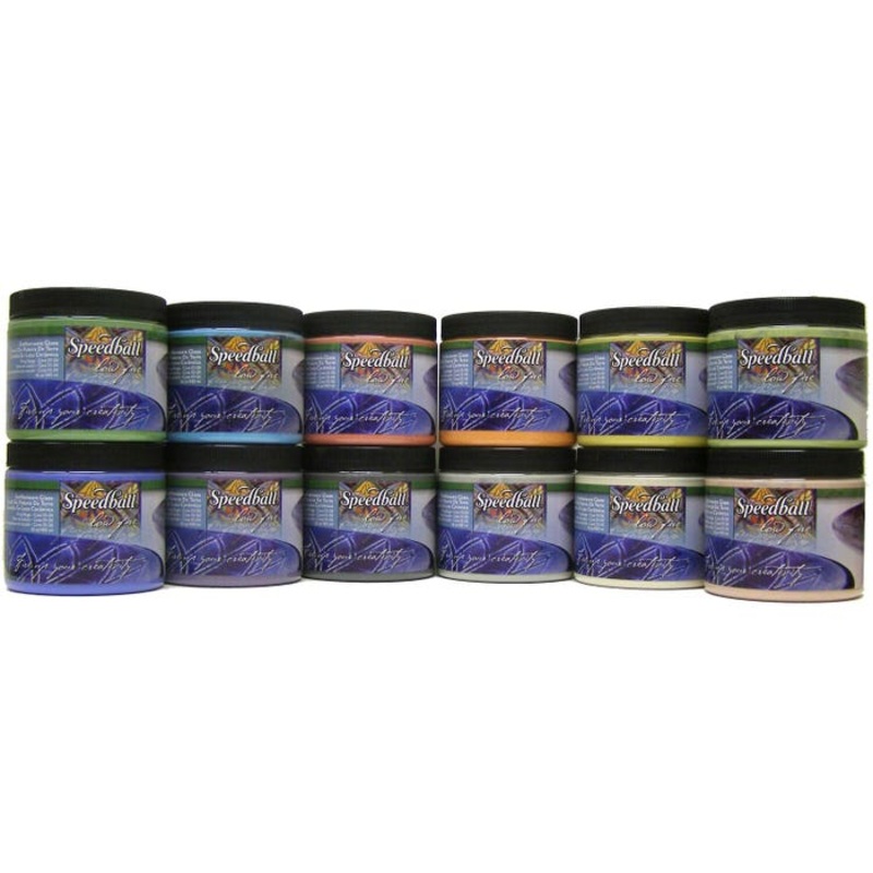 Speedball Earthenware Glaze Set, Assorted Colors, Set of 12 Pints
