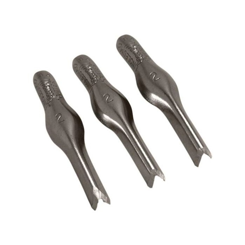 Speedball Linoleum Push Type Cutter, Number 2 Large V, Pack of 12