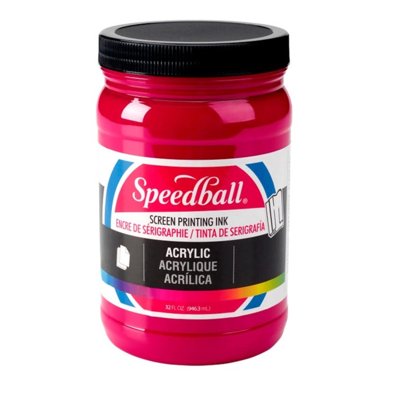 Speedball Permanent Acrylic Screen Printing Ink, Quart, Magenta