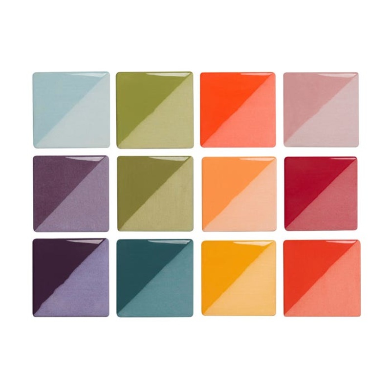 Speedball Underglaze Set, Pint, Assorted Colors, Set of 12