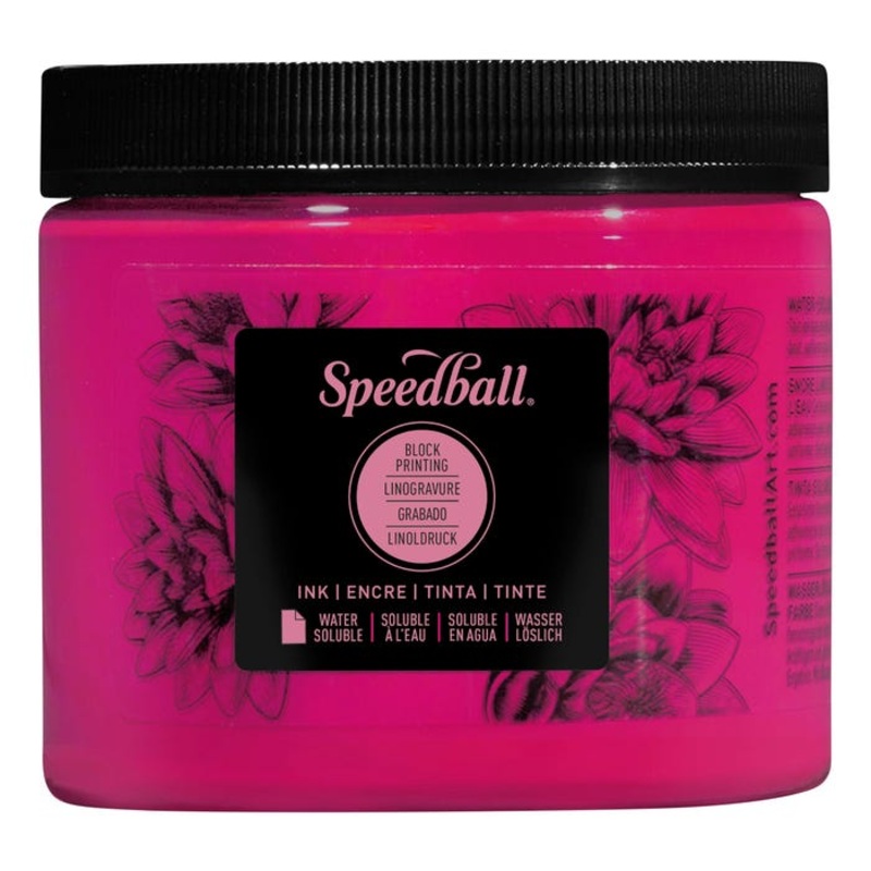 Speedball Water Soluble Block Printing Ink, Magenta, Pint