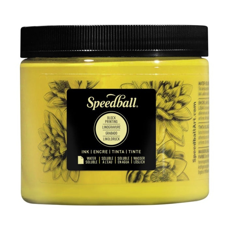 Speedball Water Soluble Block Printing Ink, Primary Yellow, Pint