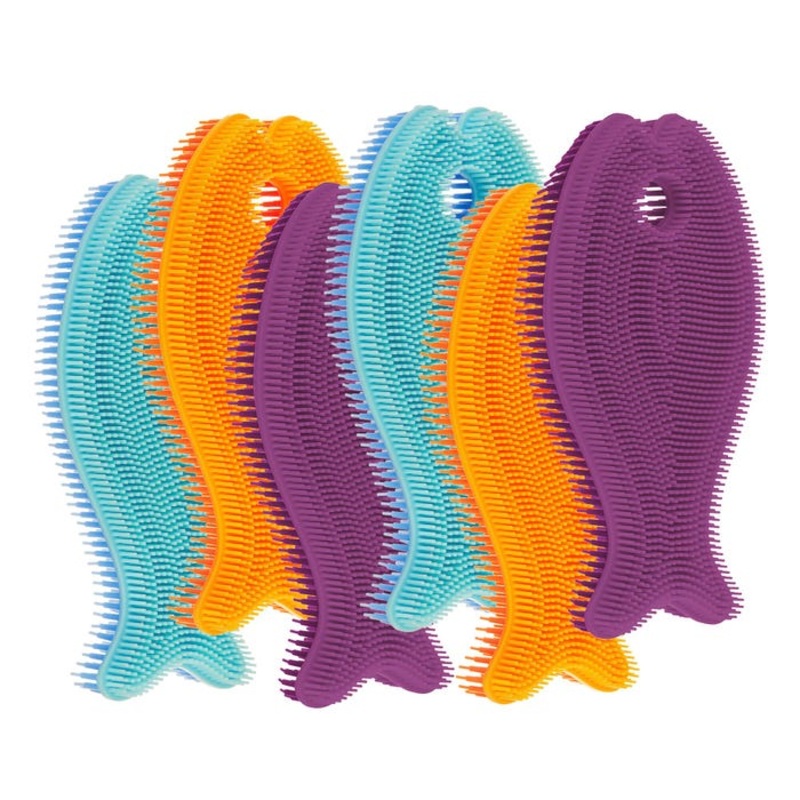 SPIKE Sensory Fish Scrubs, Assorted Colors, Set of 6