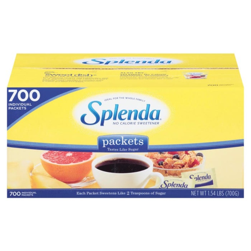 Splenda Single-serve Sweetener Packets — Splenda Sugar Substitute Packets, 1.0g, 700/BX, Yellow