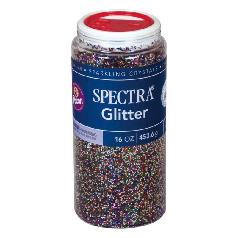 Spectra Arts & Crafts Glitter, 16 Ounce Jar, Multicolor