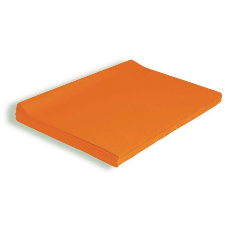 Spectra Deluxe Bleeding Tissue Paper, 20 x 30 Inches, Orange, 24 Sheets