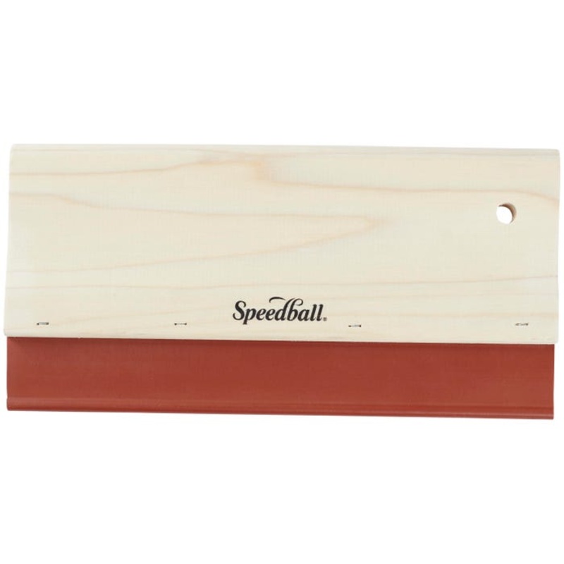 Speedball Fabric Squeegee, Nitrile Blade 65 Durometer Red, 12 Inches