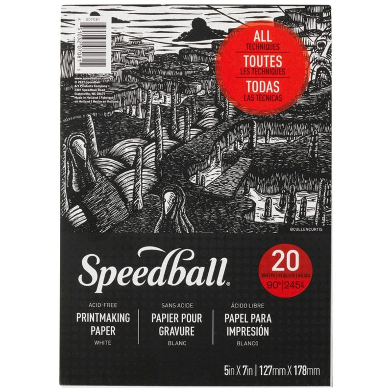 Speedball Printmaking Pad, 5 x 7 Inches, 20 Sheets