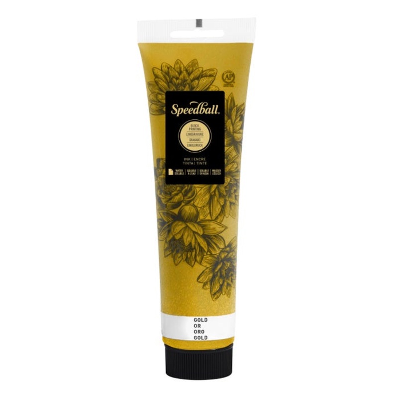 Speedball Water Soluble Block Printing Ink, Gold, 5 Ounces